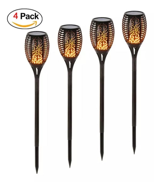 Antorchas Solares Jardín Grandes Led 4Pc